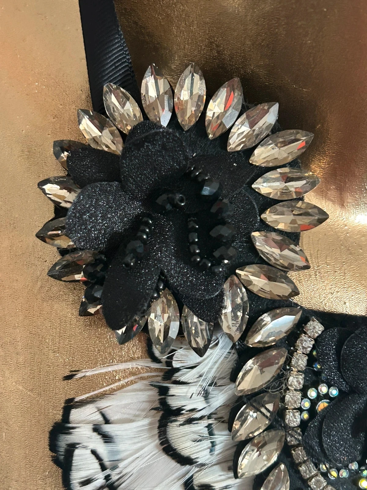 Viejo collar de plastrón y plumas – photo 4